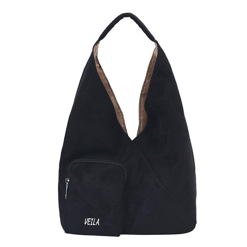 Korean Lazy Wind Casual Large Capacity Shoulder Bag Women'S Autumn And Winter Muyin Same Frosted Textured Tote Bag