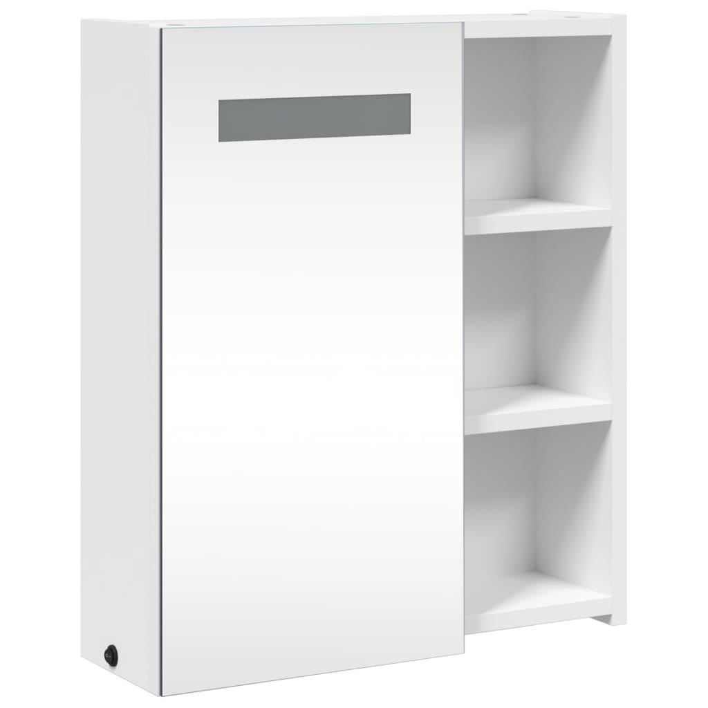 Vidaxl Bathroom Cabinet With Mirror And LED, White, 45X13X52 Cm