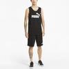Puma Essentials Tank Letter Print Pattern Round Neck Sleeveless Vest Men Tops Black 586670-01