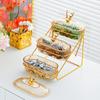 3D Design Serving Bowl Serving Tray Organizer Elegant 3-Tier Dried Fruit Nut Display Tray With Stylish Elk Lid Nordic For Fruits