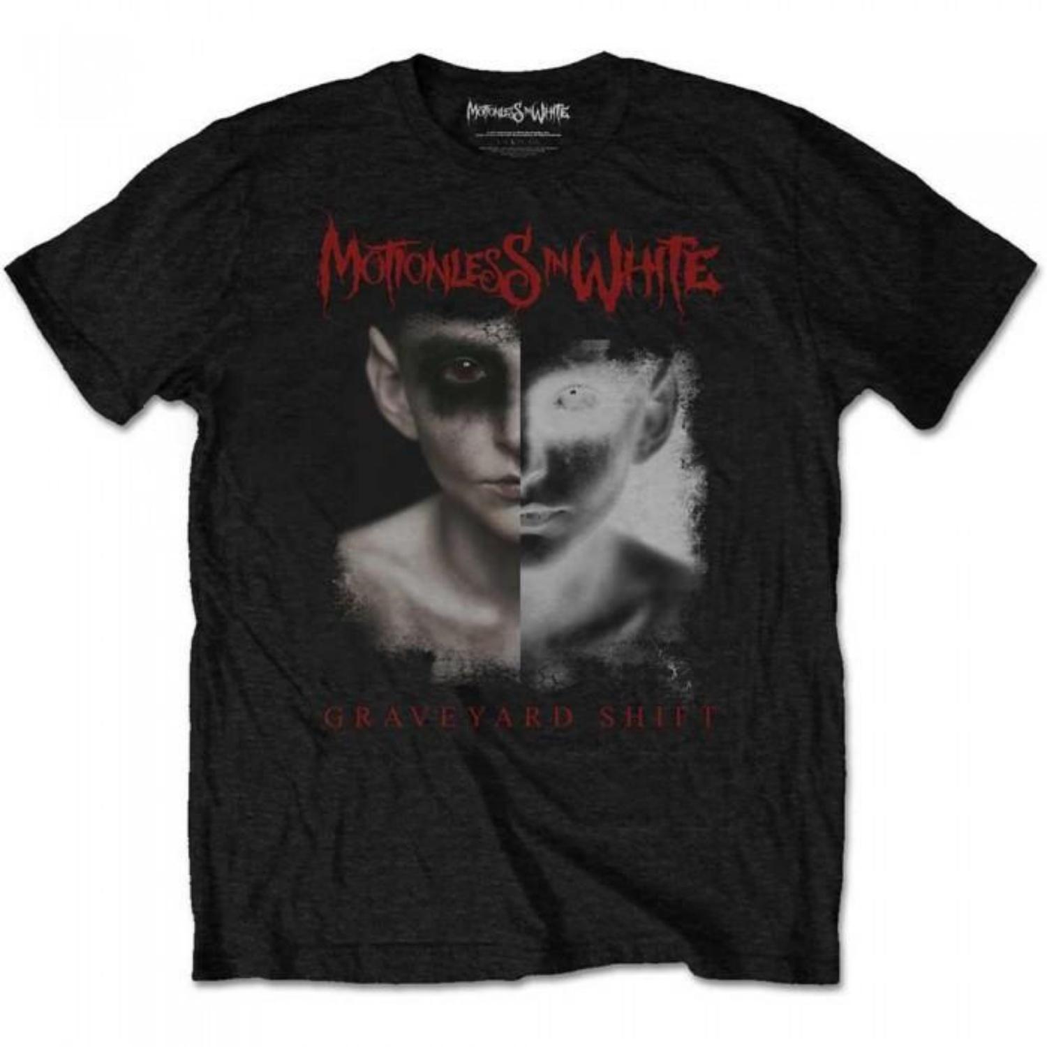 Motionless In White Unisex Adult Split Screen T-Shirt S чёрный