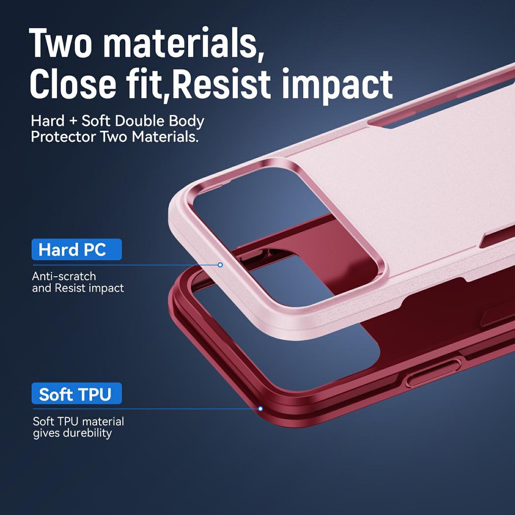 For iPhone 17 Pro Max Case PC+TPU Military Grade Drop Protective Phone Cover