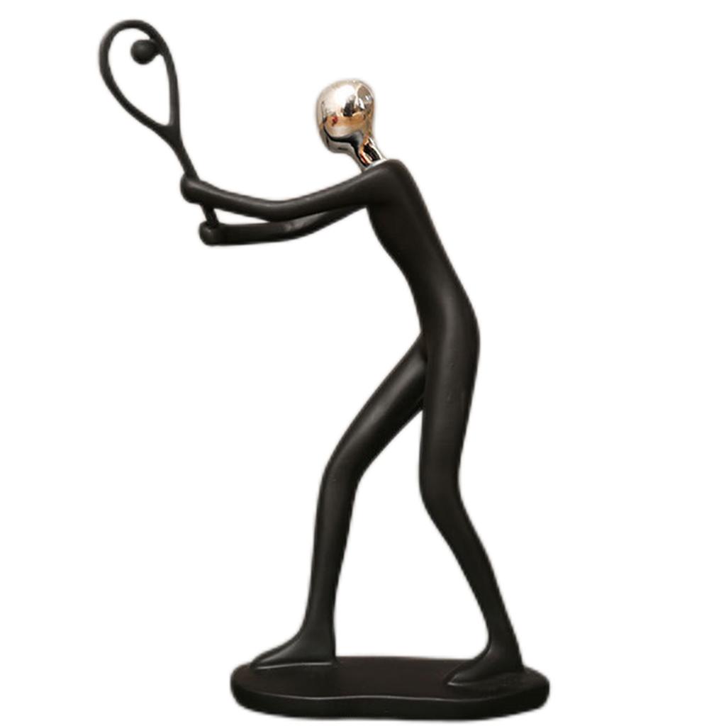 Modern Abstract Craft Resin Athlete Statue Sport Figure Figurine Elegant Sport Theme Sculpture Office Home Living Room Decor