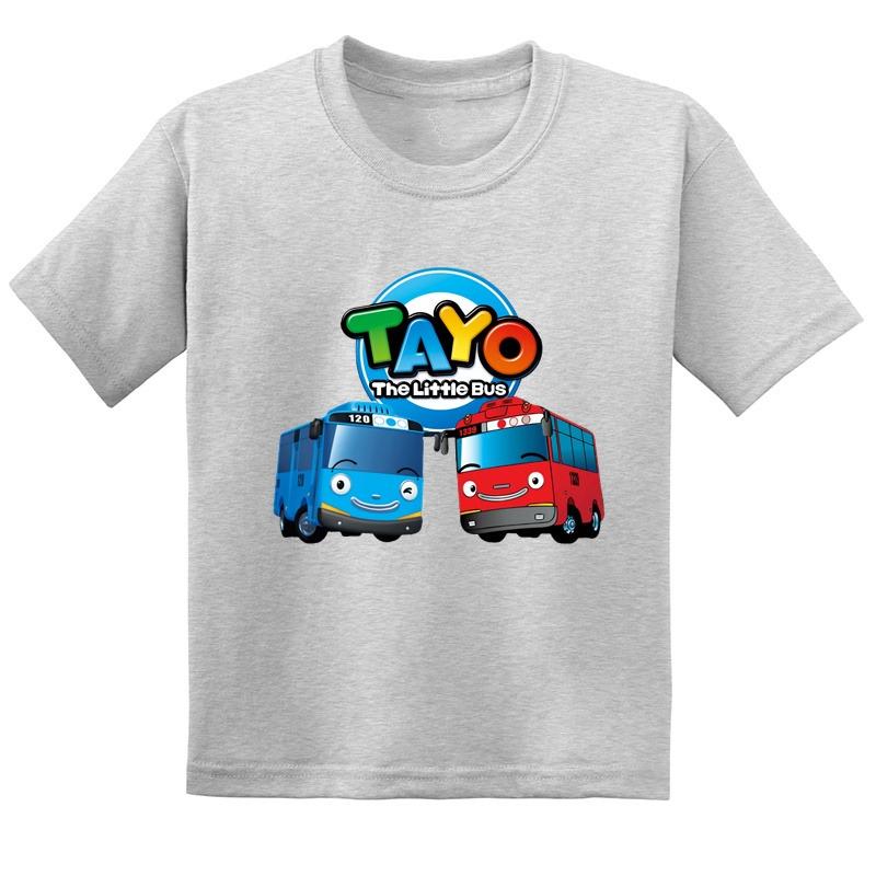Tayo the Little Bus Print Cartoon Cute Kids T Shirt Funny Baby Boys Girls Clothes Summer Children Cotton Short Sleeve T-Shirt