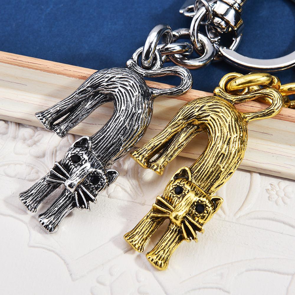 Animal Keychain Zinc Alloy Cat Pendant Cute Cartoon Bag Charm For Travel And Gifts