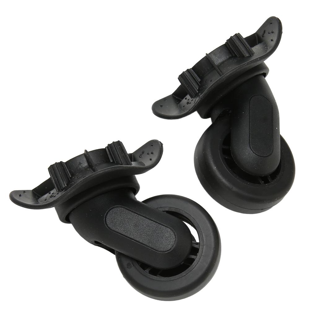 Suitcase Universal Wheel Silent Wearable Lightweight Replacement Luggage Caster Black 2pcs
