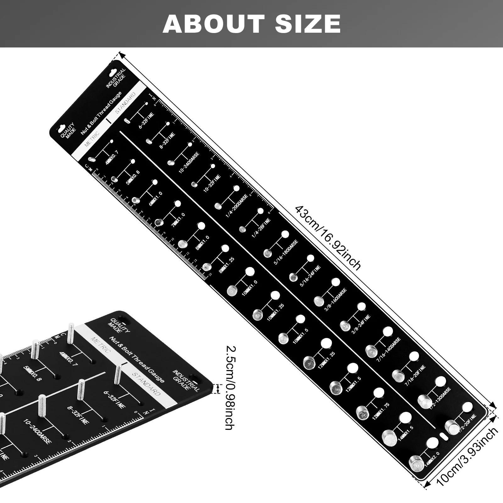 

Набор для проверки резьбы гаек и болтов. Измерительный инструмент для точной резьбы гаек, болтов и винтов 28/34.