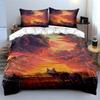 "Sunset Wolf Landscape Decor Set" Soft Comfortable Duvet Cover Bedding Set Included 1*Duvet Cover & 2*Pillowcases Gift