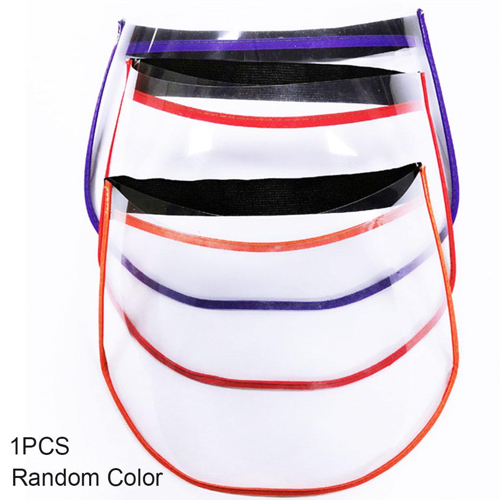 

Цвет случайный регулируемый полнолицевой защитный щиток прозрачный экран защита от пыли и слюны ПВХ прозрачный козырек