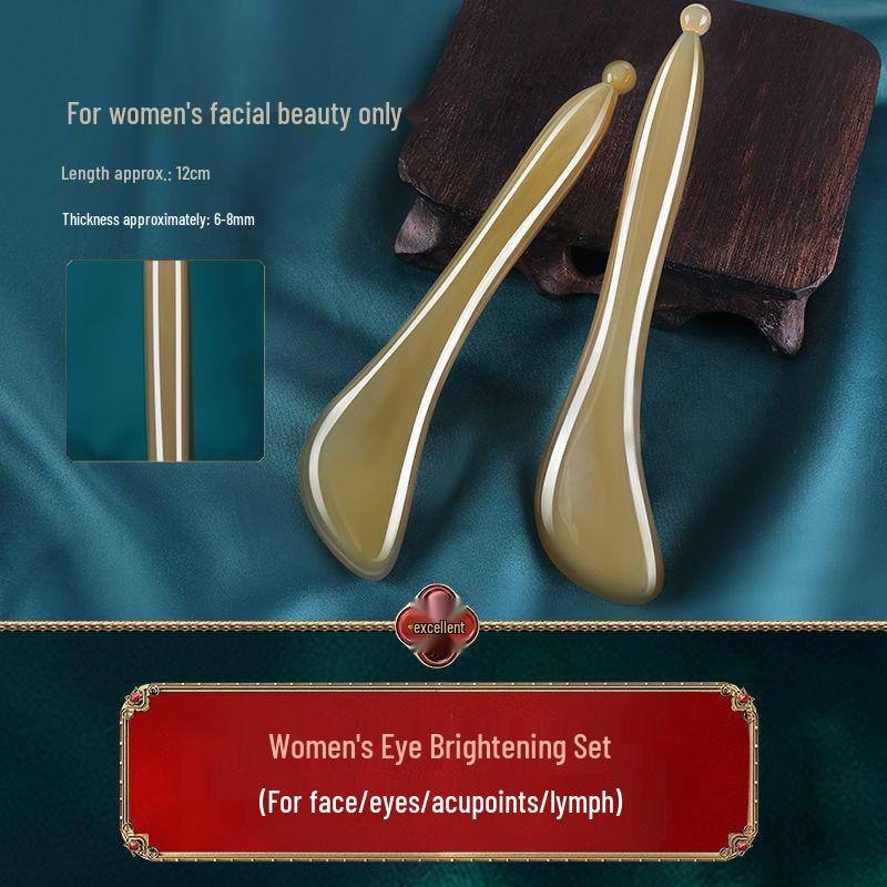 White Buffalo Horn Gua Sha Facial Massage Tool for Anti-Wrinkle Treatment