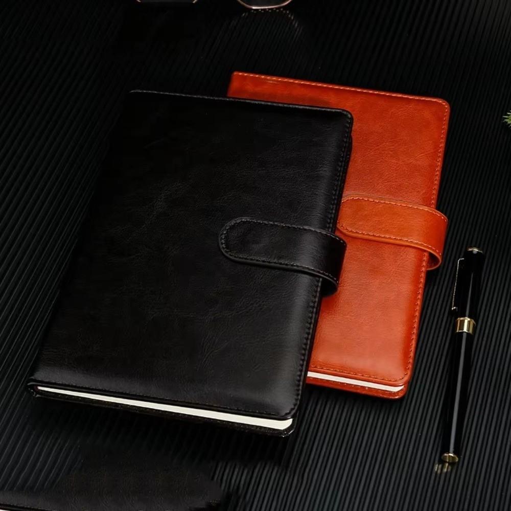 A5 Business Notebook PU Leather Hardcover Notebook Simple Meeting Record Book  Office Stationery