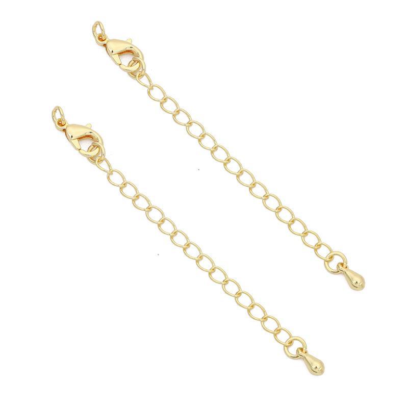 Color-Protective 14K Gold-Plated Tail Chain Extension for DIY Jewelry