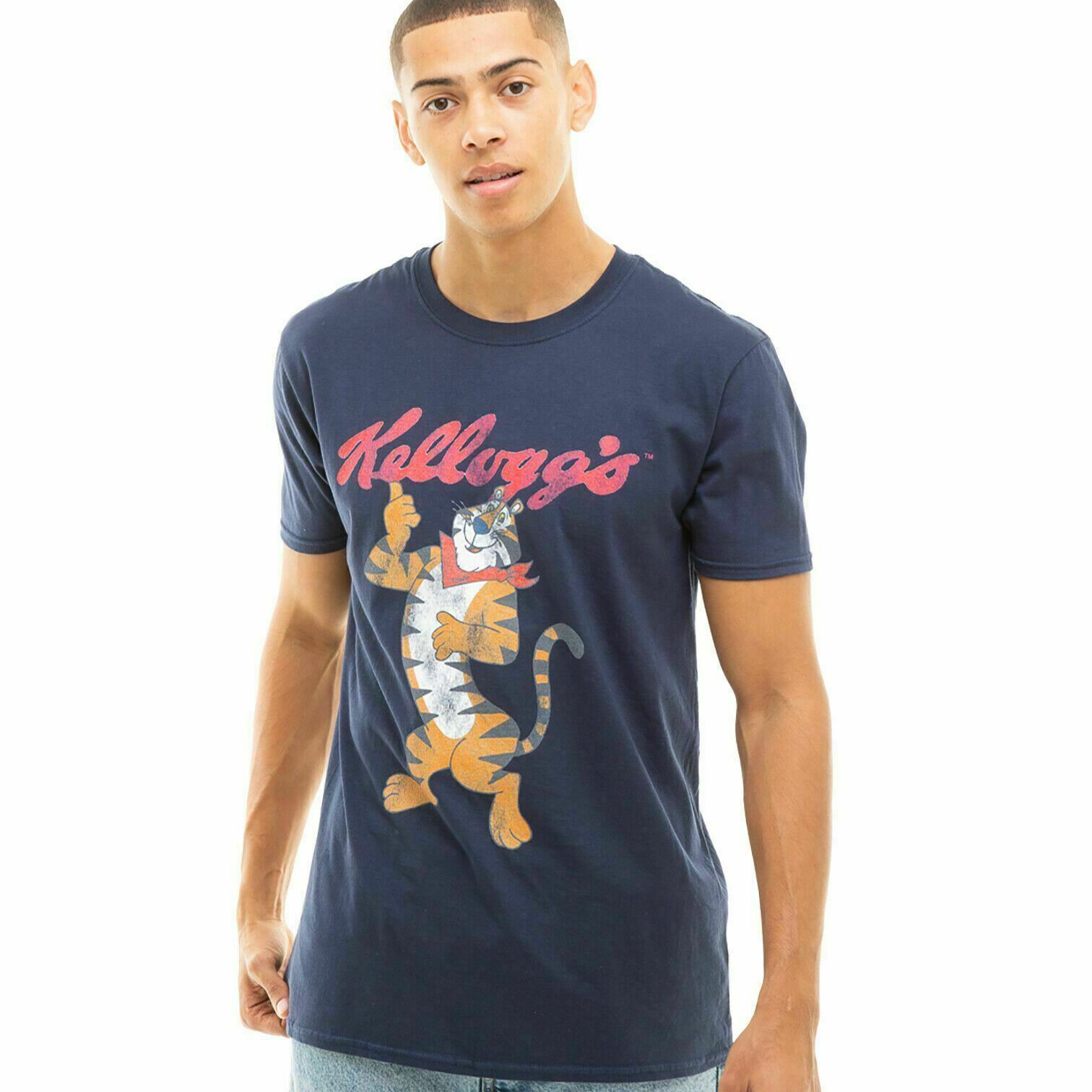 

Kelloggs Mens Tony the Tiger Tshirt Navy Unisex T-Shirt L