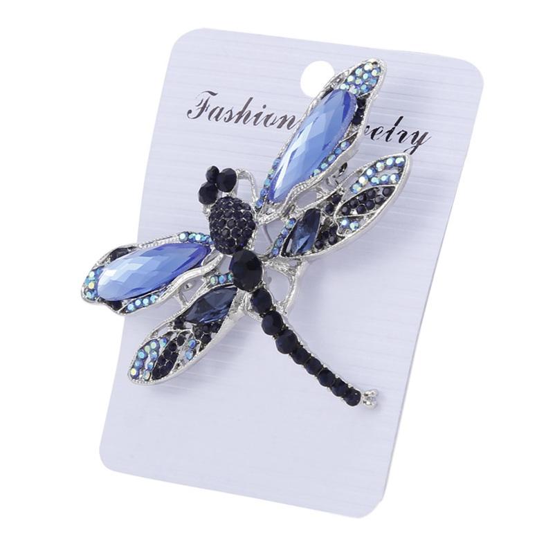 Women Vintage Corsage Brooch Pins Retro Big Dragonfly Animal Brooch Scarf Buckle