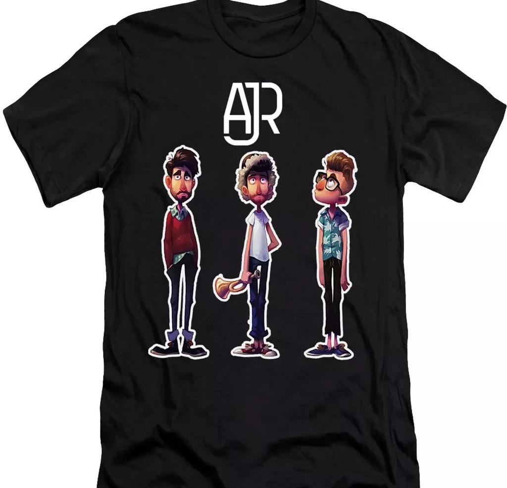 26 NEW AJR band caricature T-shirt Black Unisex All Sizes S to 5Xl Unisex T-Shirt
