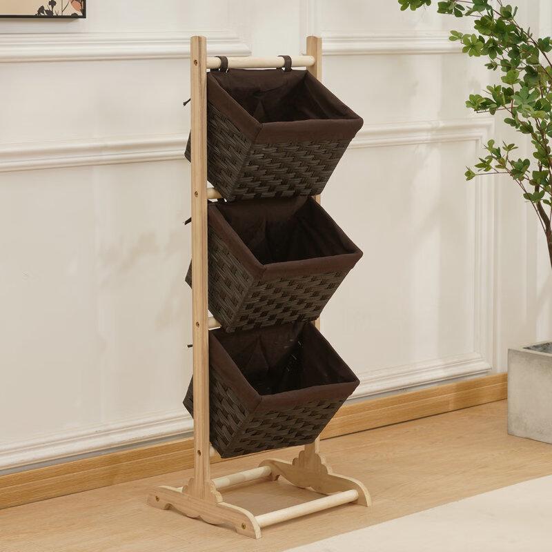 Multi-Tier Woven Hanging Storage Basket