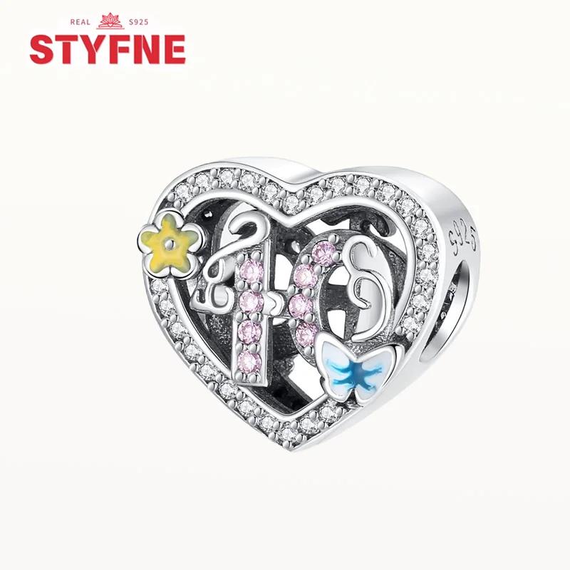 Copper Happy Birthday Charms Love Numbers Celebration Anniversary Serie Beads For Women Diy Original Bracelet Jewelry Gift