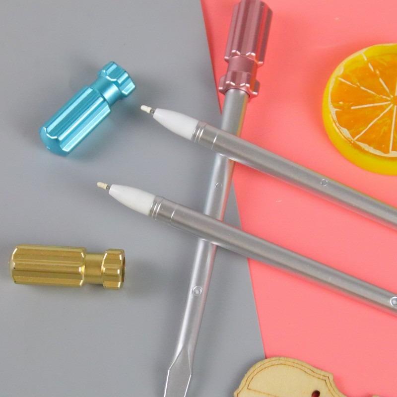2Pcs Wrench Hammer Simulation Screwdriver Neutral Pen Set Durable High-value Stationery Cute Creative Office Supplies