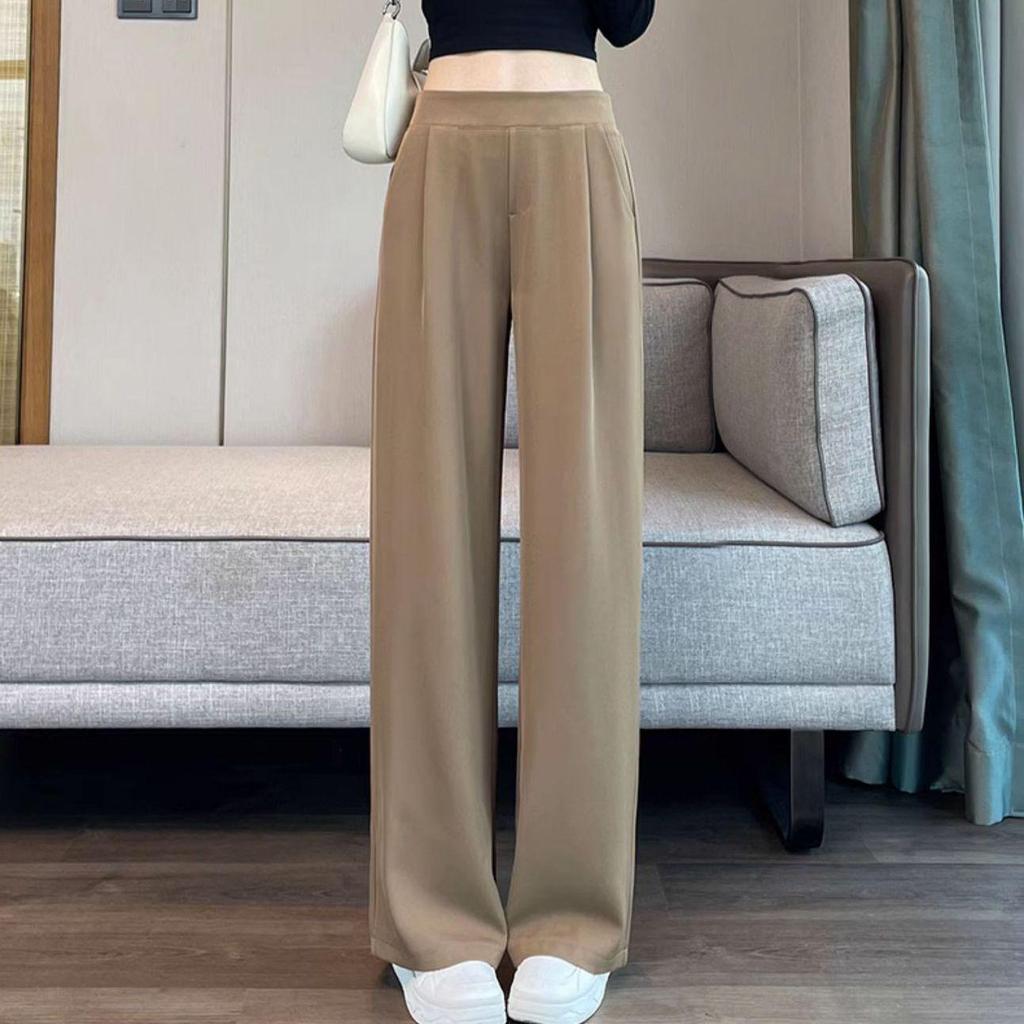 Ice Silk Women's Wide-Leg and Narrow Straight-Leg Pants - New Spring/Autumn Collection