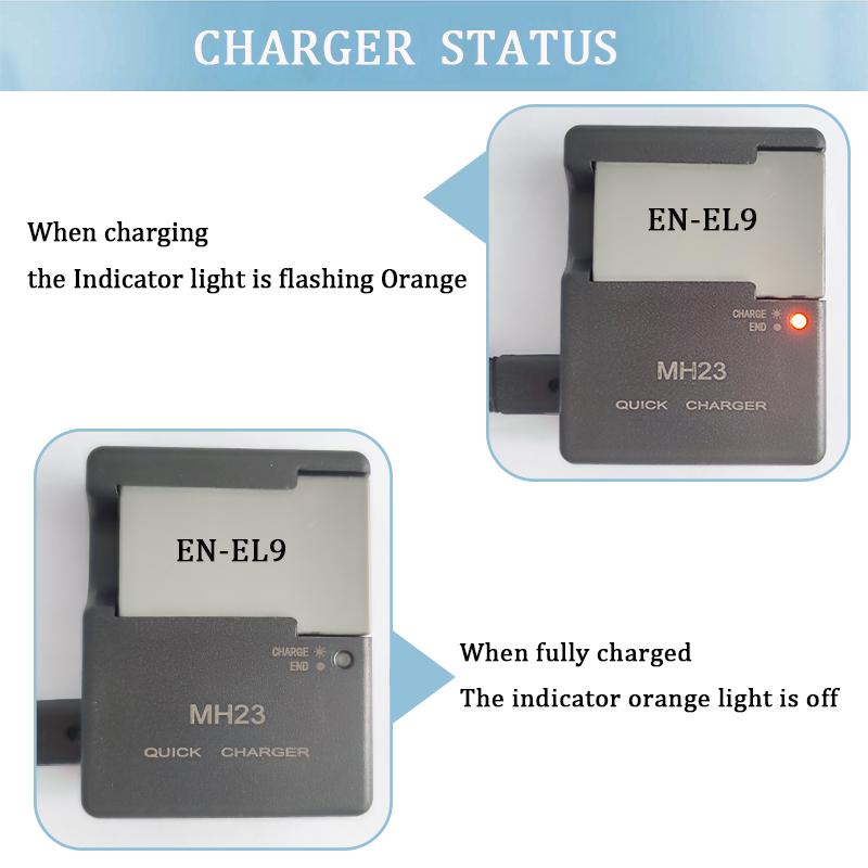 MH-23 MH23 Charger for Nikon EN-EL9 EN-EL9A L Battery D8000;D5000;D3000;D60;D40;D40X Camera MH23 ENEL9