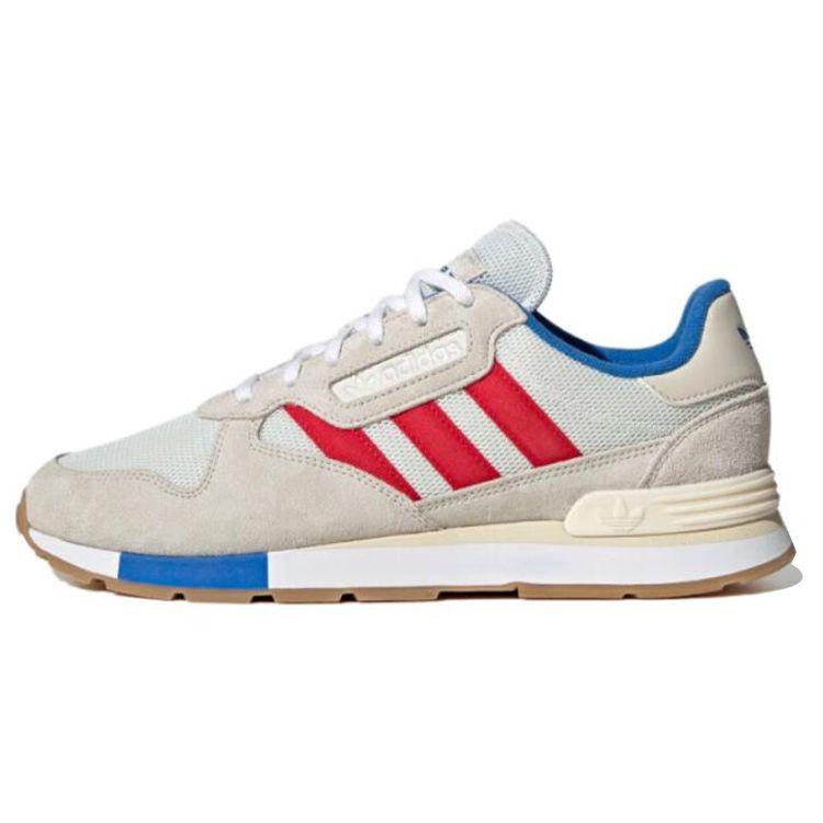 Adidas Originals Treziod 2.0 Retro Comfortable Stylish Fabric Synthetic Leather Durable Low-Top Casual Running Shoes Unisex Sneaker Beige Red HP3121