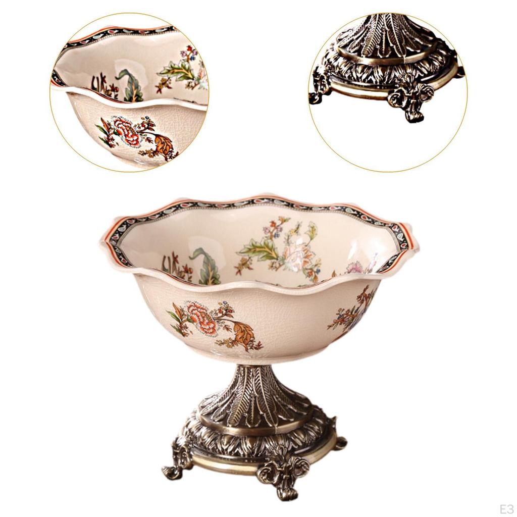 Ceramic Bowl for Fruits And Snacks, Unique Serving Tray Home