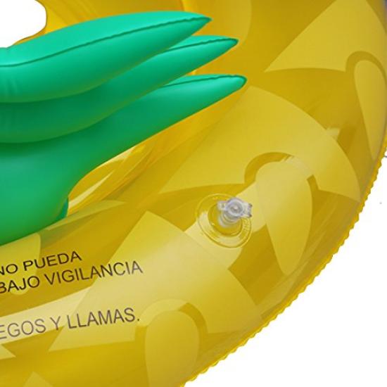 HappyHome Children's Pineapple-Shaped Float with Foot Holes, Perfect for Water Play, Kids, Babies, and BeachPool Use