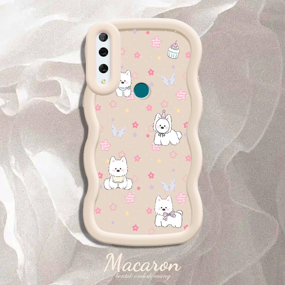 Funda de silicona suave con borde de ola grande y patrón pintado, color macarrón, a prueba de golpes, protectora de goma para iPhone, Huawei, Honor, Infinix y Tecno.