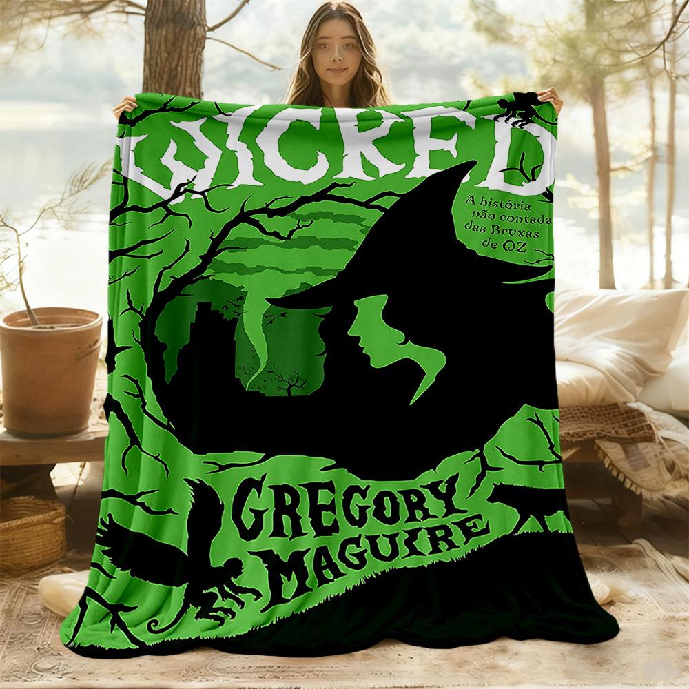 1pc Wicked Outdoor Blanket Lightweight Flannel, Soft & Warm, All-Season Use for Sofa, Outdoor, Camping, Living Room, Office089