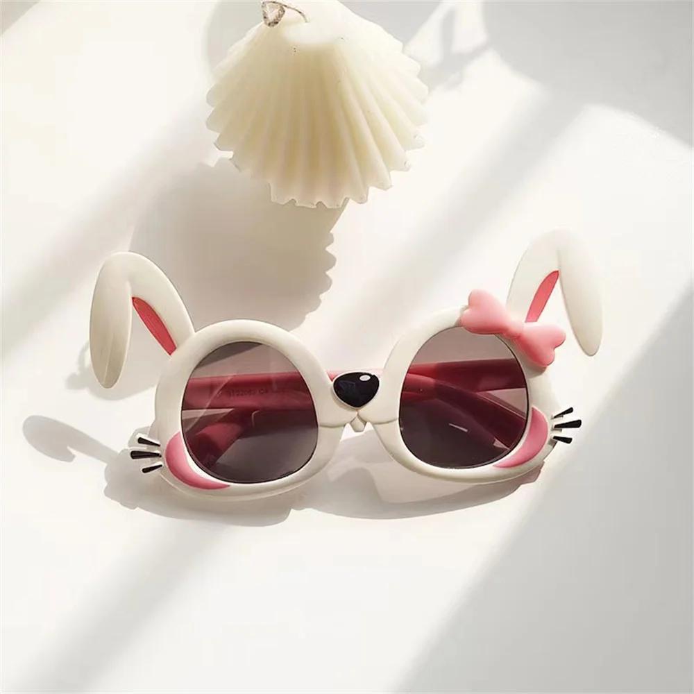 

New Girl S Small Rabbit Sunglasses Foreign Cartoon Children S Sunglasses Baby Photo Cute Super Cute Sunglasses белый