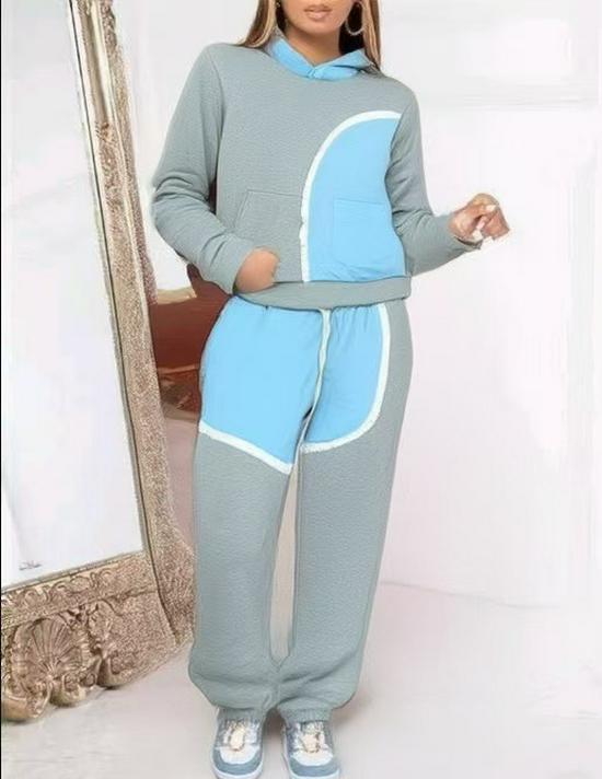 2025 European & American Women's Casual Fashion Hoodie Jogger Set - Versatile Two-Piece Sportswear