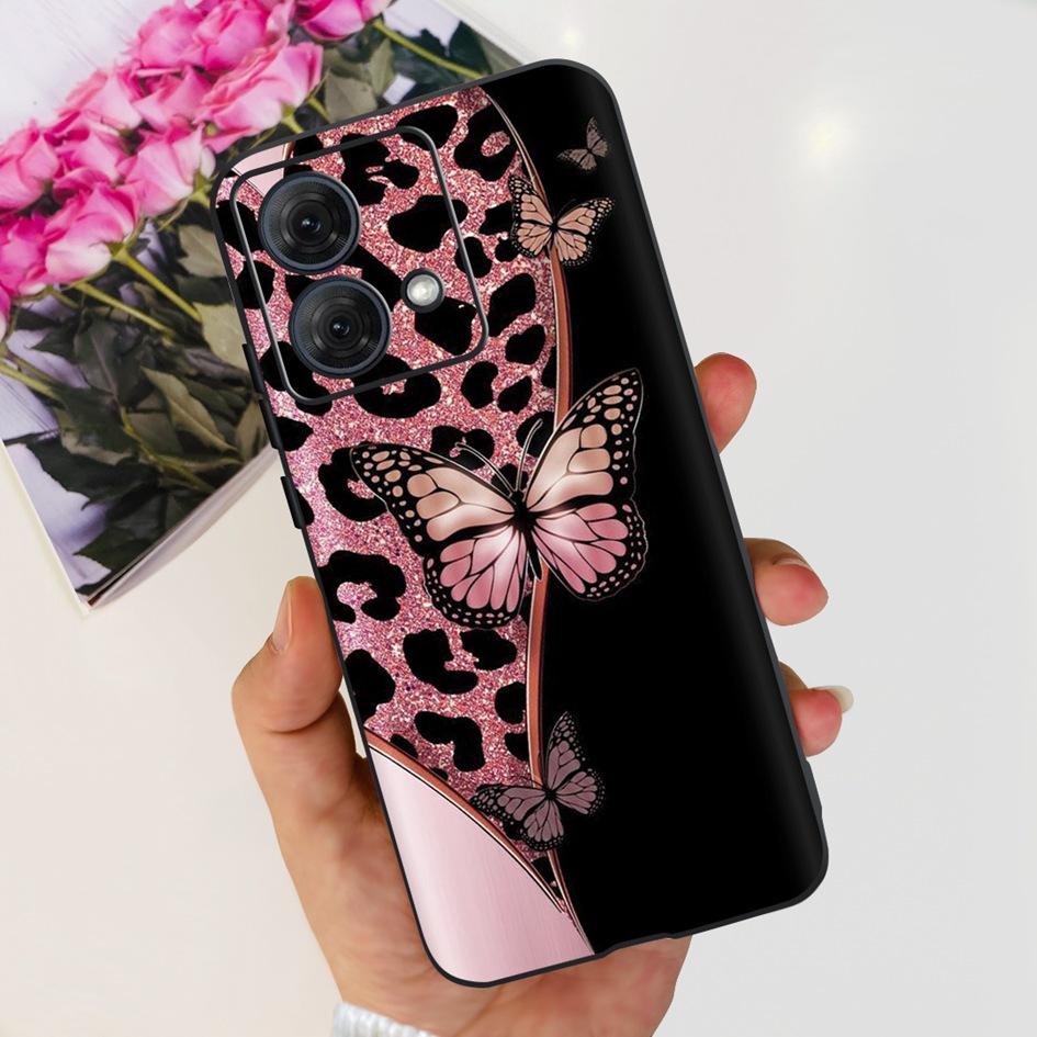 For Motorola Moto G84 G54 5G Case Fashion Flower Butterfly Shockproof Silicone Soft Slim Back Cover For Motorola Moto G14 Bumper