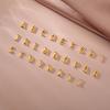 Cazador Edelstahl Großbuchstaben DIY Charms für Schmuck Goldfarbe 26 A-Z Alphabet Anhänger für Halskette Armband Großhandel