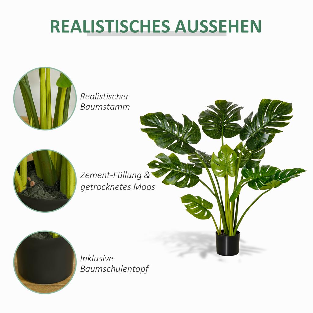 Artificial Plants 110 Cm Artificial Monstera Artificial Plants In Pot Artificial Tree Indoor Plant Decorative Plant Office Plant Plastic Pot for