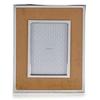 Photo Frame - Giftdecor - 18 X 13 Cm - Ocher Yellow Suede - Silver Aluminum - Contemporary Design
