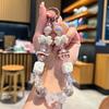 New Bowknot Cheese Beaded Phone Chain Cute Handheld Decoration For Girls Car Keychain Bag Pendant Small Gift