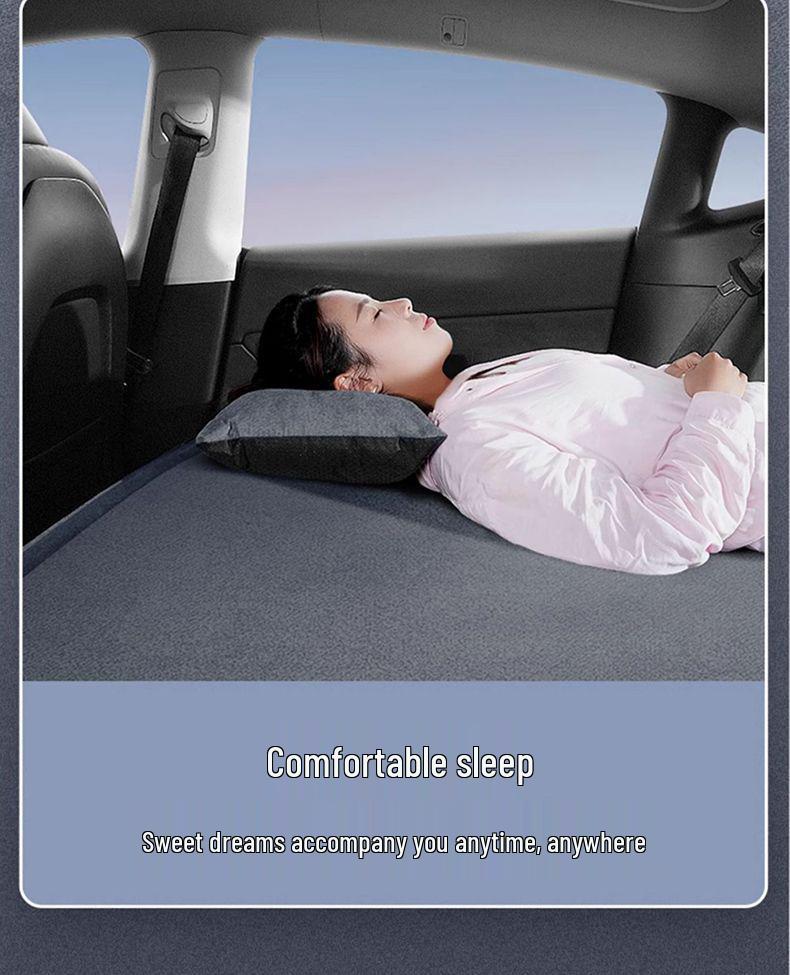 Tesla Model Y Trunk Inflatable Mattress: Rear Seat Sleeping Pad, Foldable Cushion, Refreshed Version.