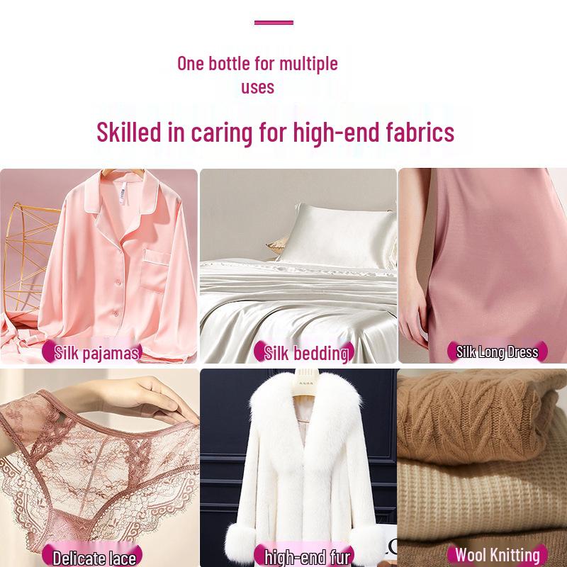 Wool & Cashmere Luxury Silk Fragrance Detergent for Hand-Washable Sweaters & Woolens
