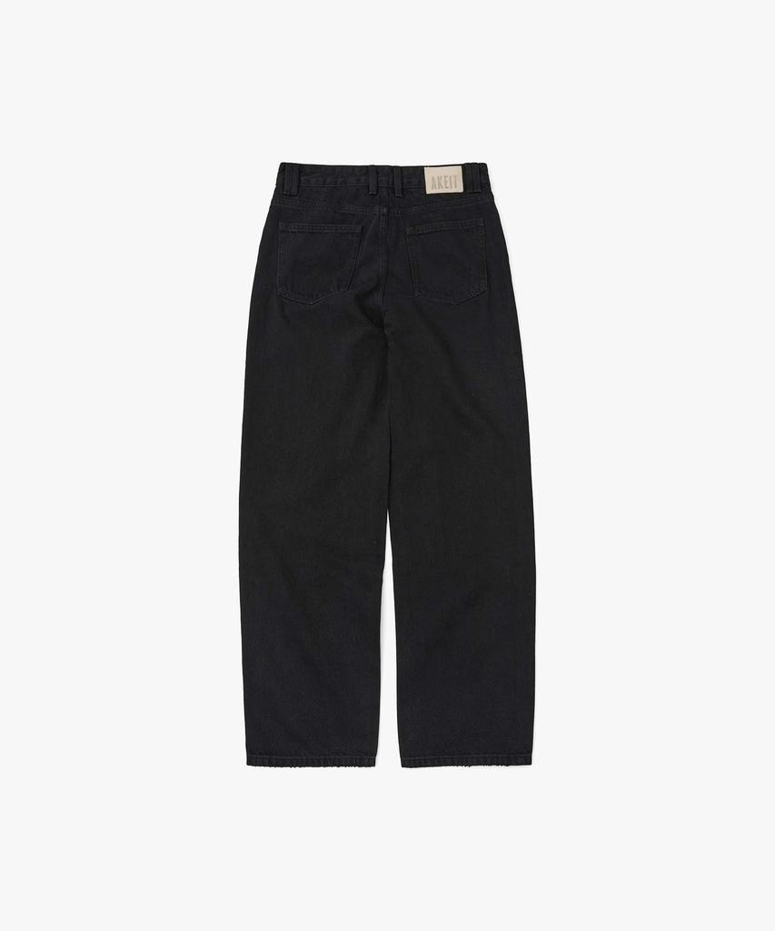 AKEIT Button Fly Denim Pants_Black