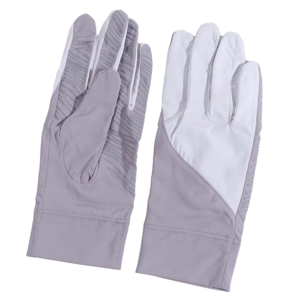 

Ice Silk Thin Sunscreen Gloves Anti-UV Elastic Touch Screen Ice Silk Gloves Slip Resistant Breathable Cycling Driving Gloves сірий