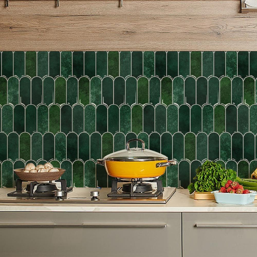 Self-adhesive 3D Wall Tile PVC Waterproof Wall Sticker Fish Scale Mold Resistant Kitchen Backsplash For Kitchen Bathroom