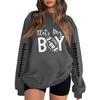 Sudadera Unisex Ligera de Manga Larga con Cuello y Estampado de Moda