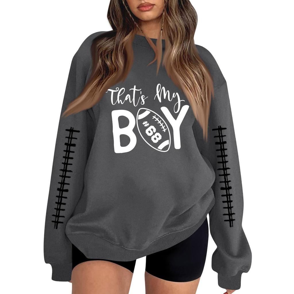 Sudadera Unisex Ligera de Manga Larga con Cuello y Estampado de Moda