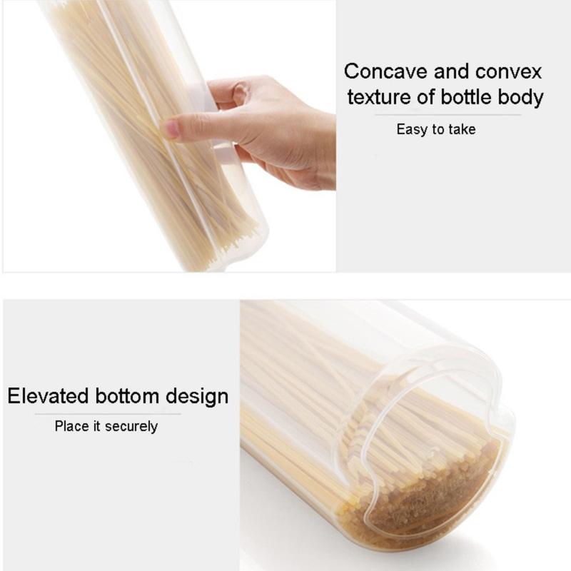 1PCS Multifunction Pasta Noodle Grain Cereal Bean Rice Food Storage Container Kitchen Sealed Box Food Canister for Kitchen Seasoning