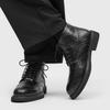 Men's high top leather shoes classic retro brogue style Autumn and Winter Outdoor Daily Business Office Black brown short boots