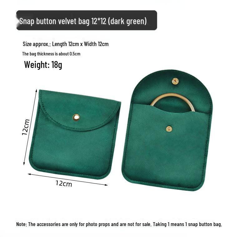 Samt Druckknopf Schmuckbeutel für Ringe & Halsketten - Mini Aufbewahrungsbeutel