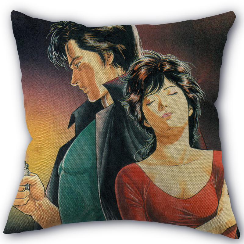 Custom Pillowcase City Hunter High Quality Home Textile Cotton Pillow Cover Wedding Decorative Pillow Cover Square 45X45cm 01-11