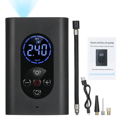 Tire Inflator Portable Air Compressor 150PSI Electric Air Pump with Pressure Gauge LED Light 4000mAh USB Rechargeable