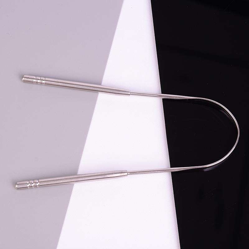 Stainless Steel Tongue Scraper Cleaner Fresh Breath Cleaning Tongue Care Tools