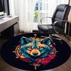 1pc Wolf Spirit Office Round Area Rug, Under Office Chairs Bedroom Living Room Home Decor, Room Deco
